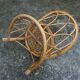 Small round rattan children's chair, vintage 70s