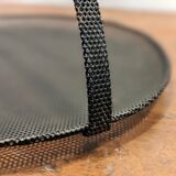 Black metal basket by Mathieu Mategot