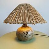 Vintage enamelled stoneware lamp base