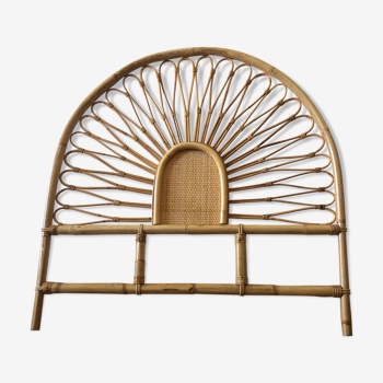 Rattan bed headboard - bamboo