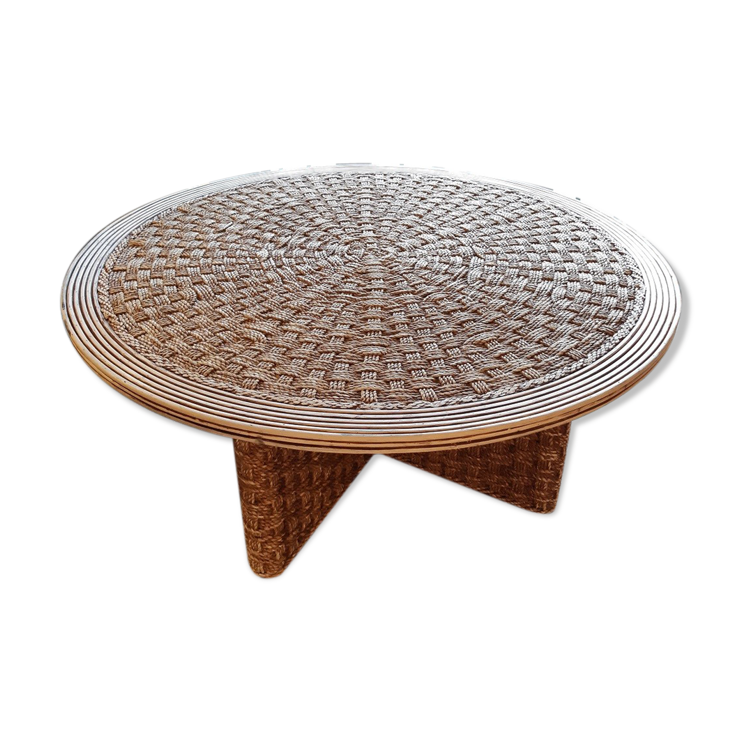 60s cording coffee table