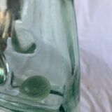 Ancienne bouteille à bille pour soda gazeux en verre épais