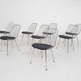 Set of 8 Mid-century wire chairs The Netherlands 1950's