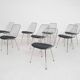 Set of 8 Mid-century wire chairs The Netherlands 1950's