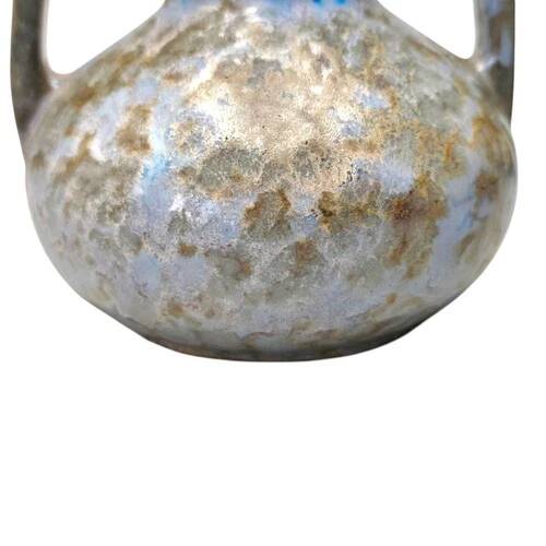 Art ceramic vase by Jean de Veyle, France, circa 1900, iridescent glazed, 16 cm.