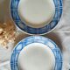 Old flat plates mismatched in earthenware