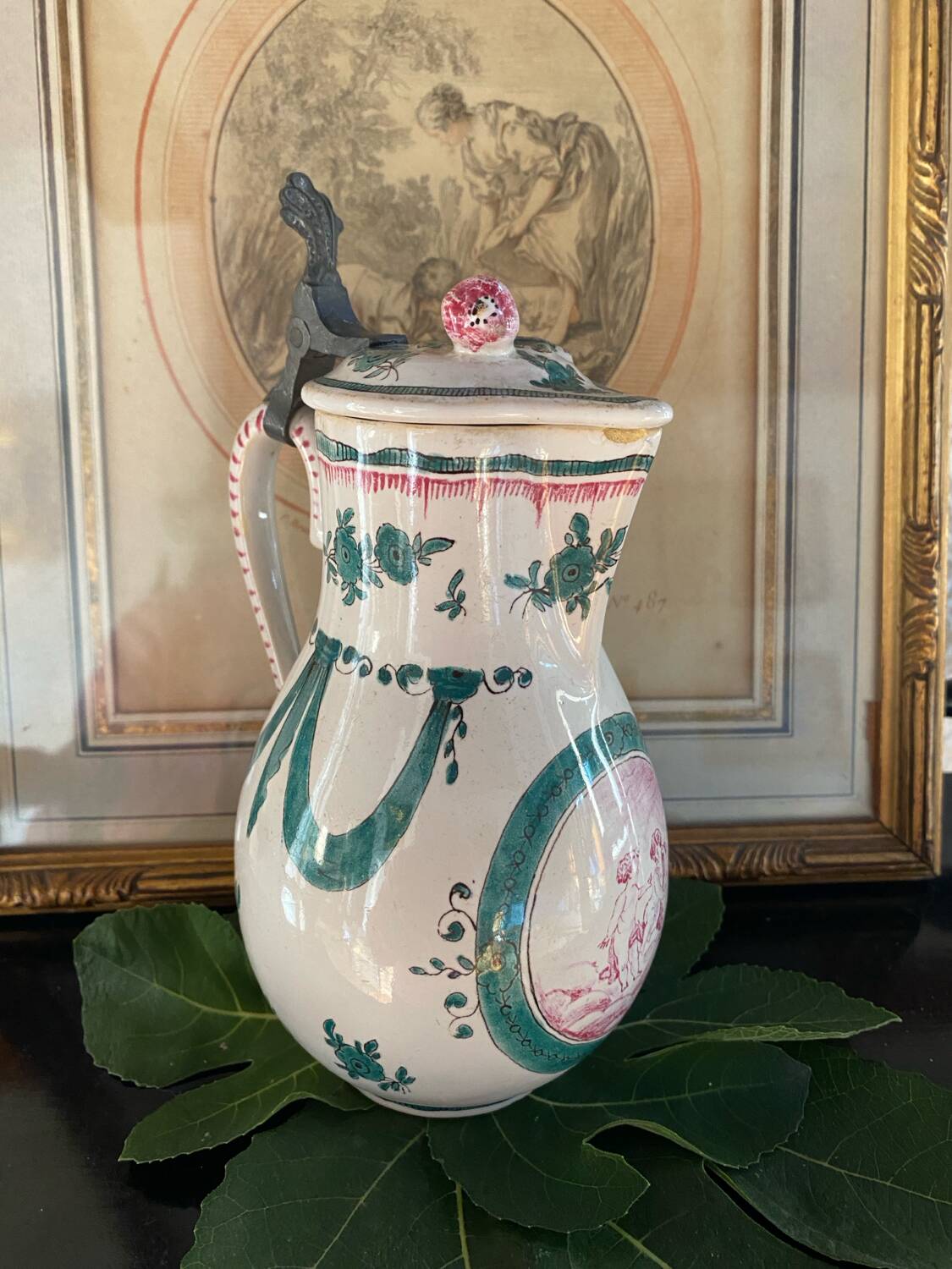 19th century earthenware cream pitcher