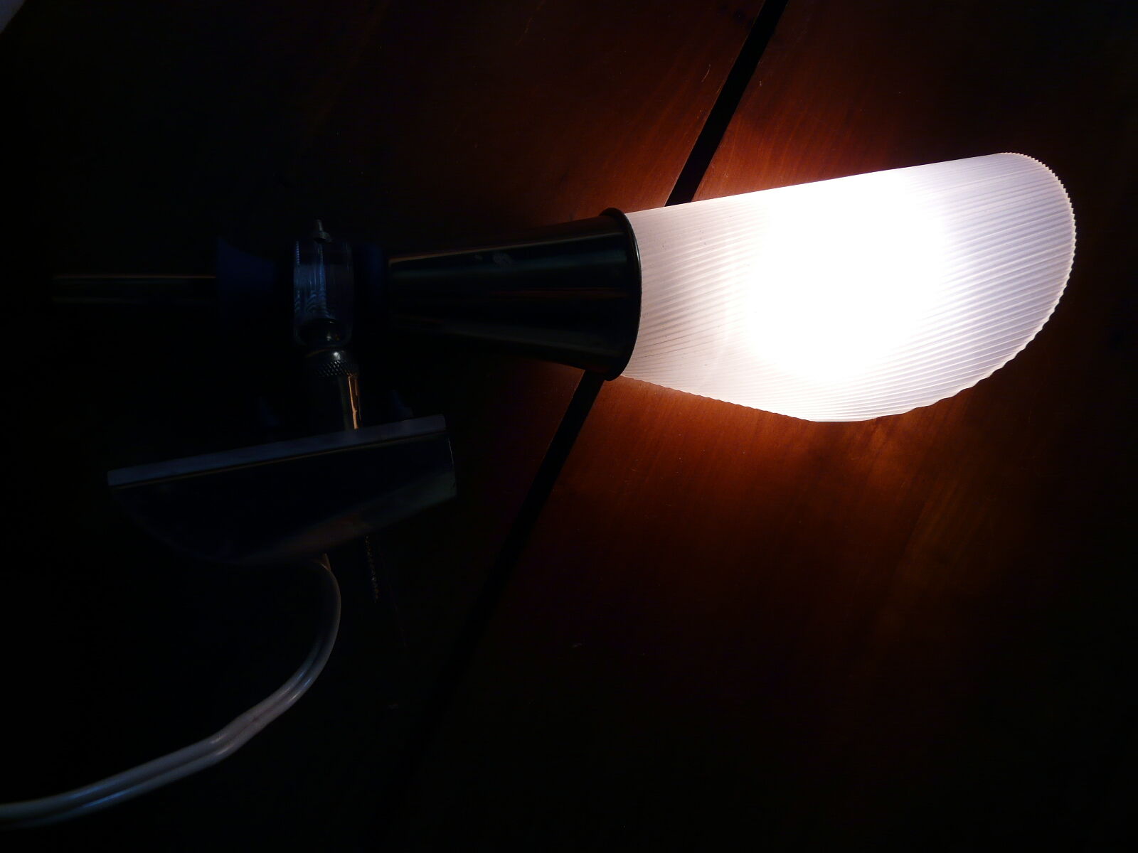 applique torchère vintage laiton et plexiglas avec interupteur