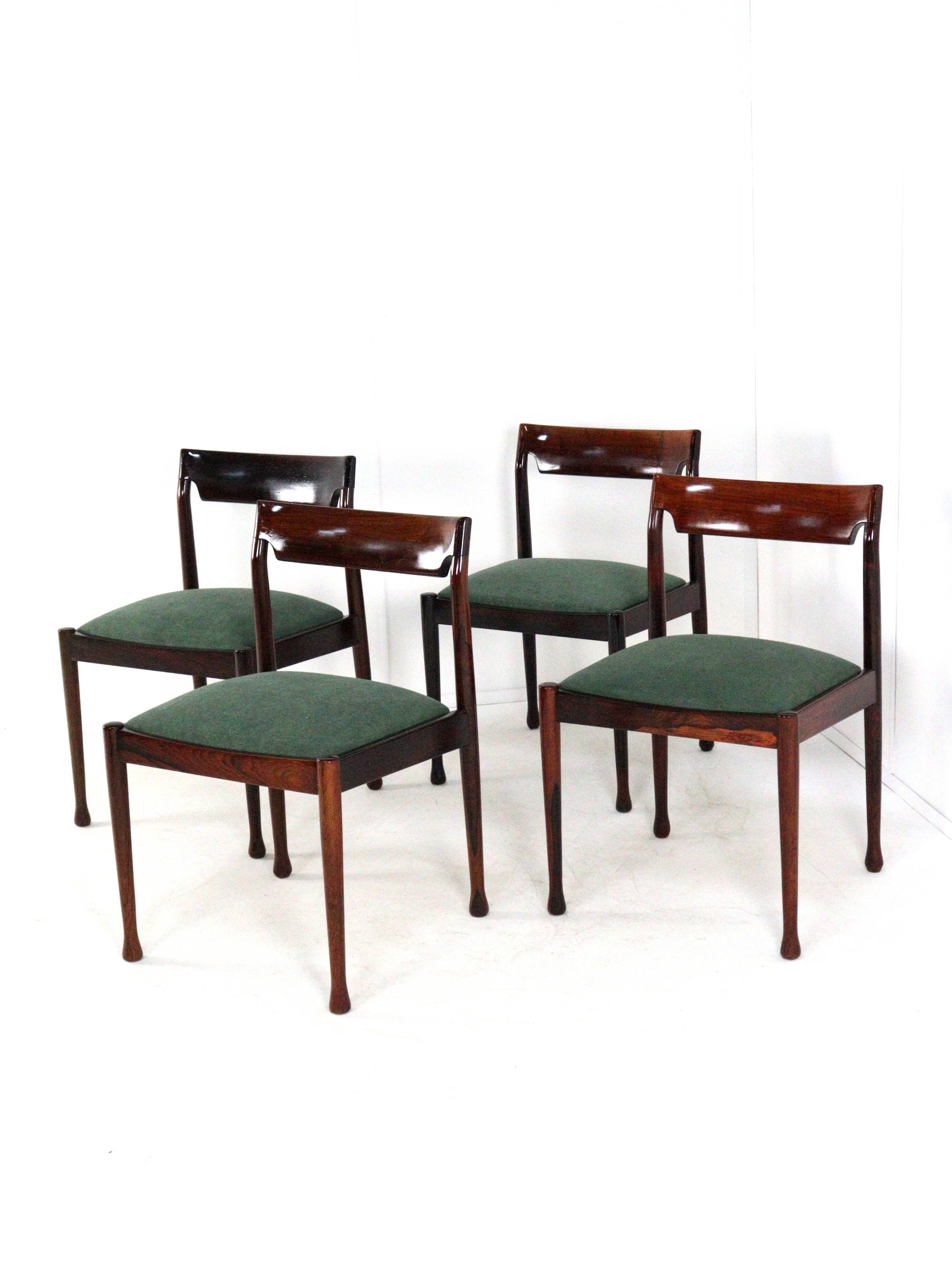 Set of 4 mid centiry rosewood dining chairs 'Havelte'