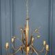 Chandelier in gilded metal in the style of Maison Baguès 6 lights 1960