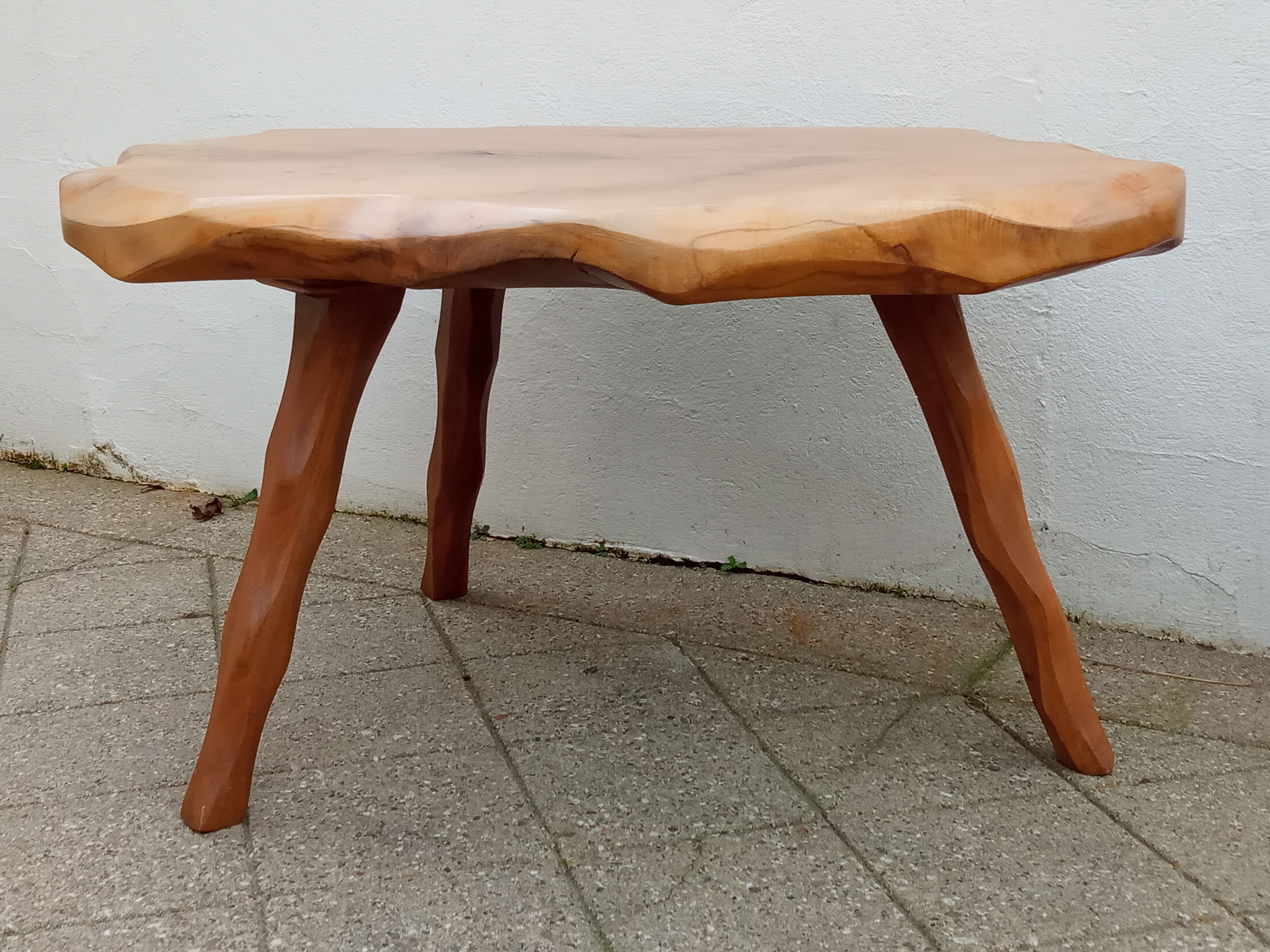 Brutalist olive coffee table 60s