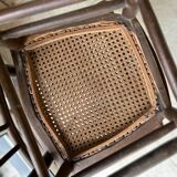 Pair of cane bistro chairs