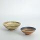 2 Scandinavian collection bowls in brown glazed stoneware by G. Borg.