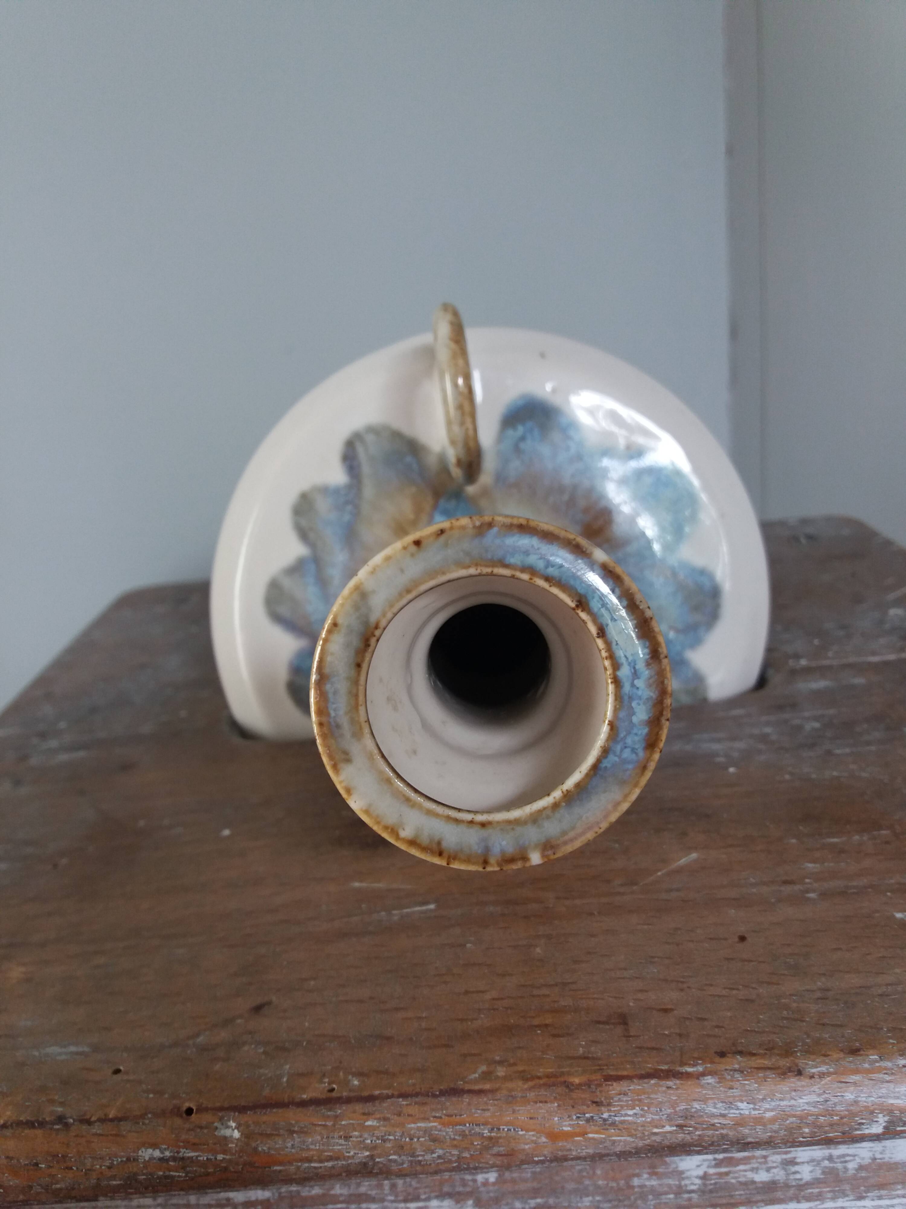 Rhodaceram flamed cloud sandstone candle holder