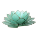 Capiz green mother-of-pearl and brass flower lamp, 1970s