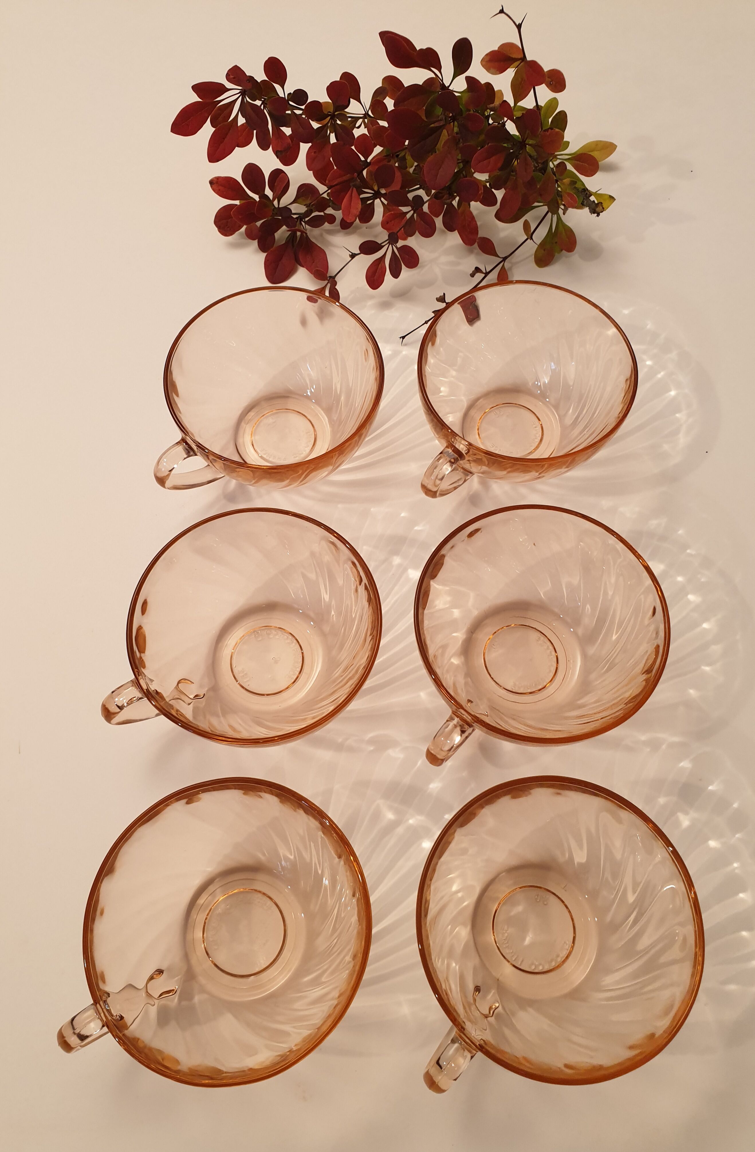 Set of 6 cups pink  70