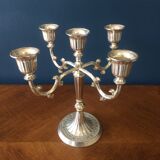 Antique candlestick in silver metal