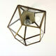 Vintage glass and brass pendant light