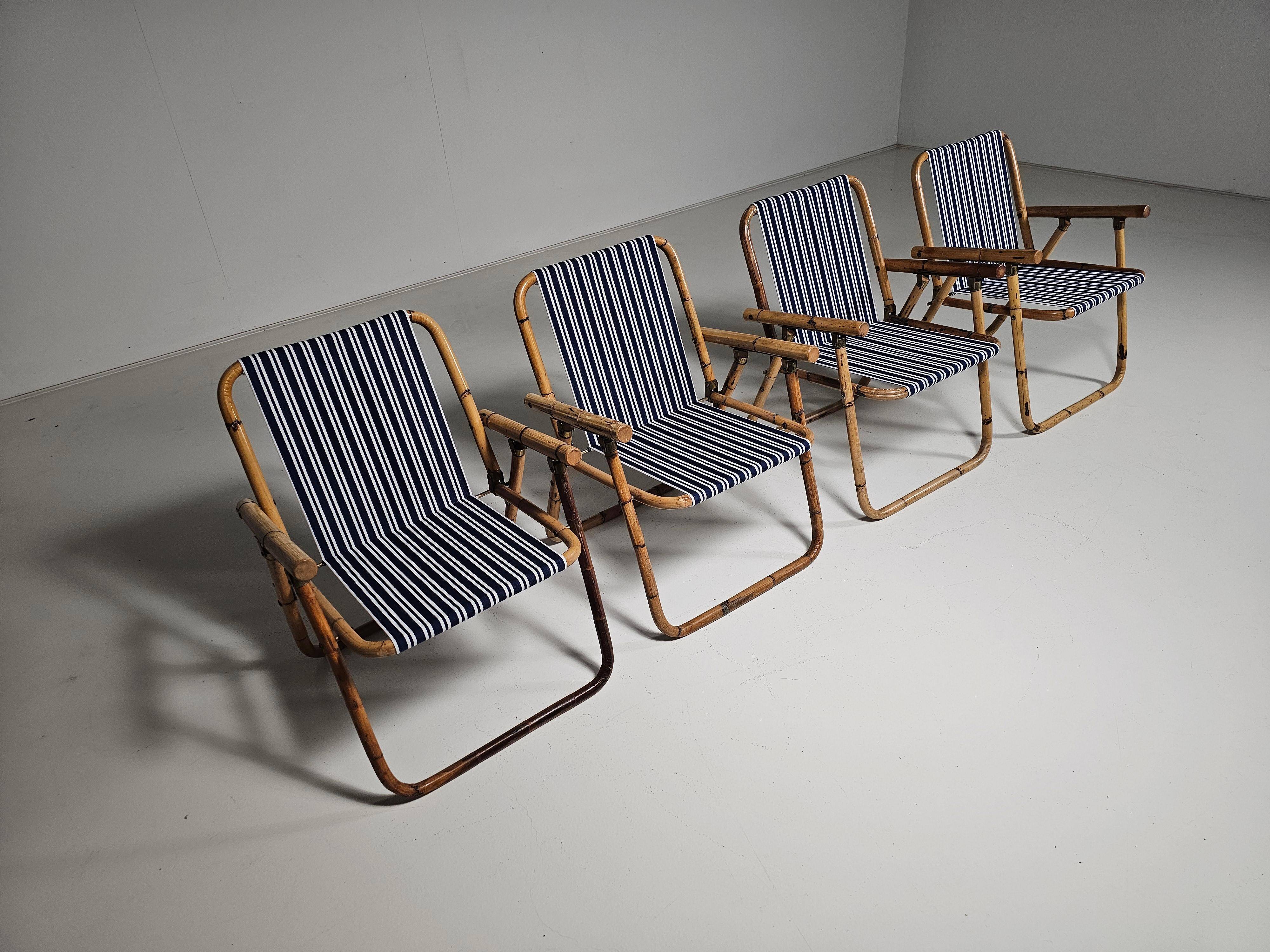 "Patio" dining set in bamboo, Italy, 1960s