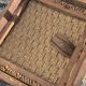 Vintage fauteuil chaise en cordes tressees