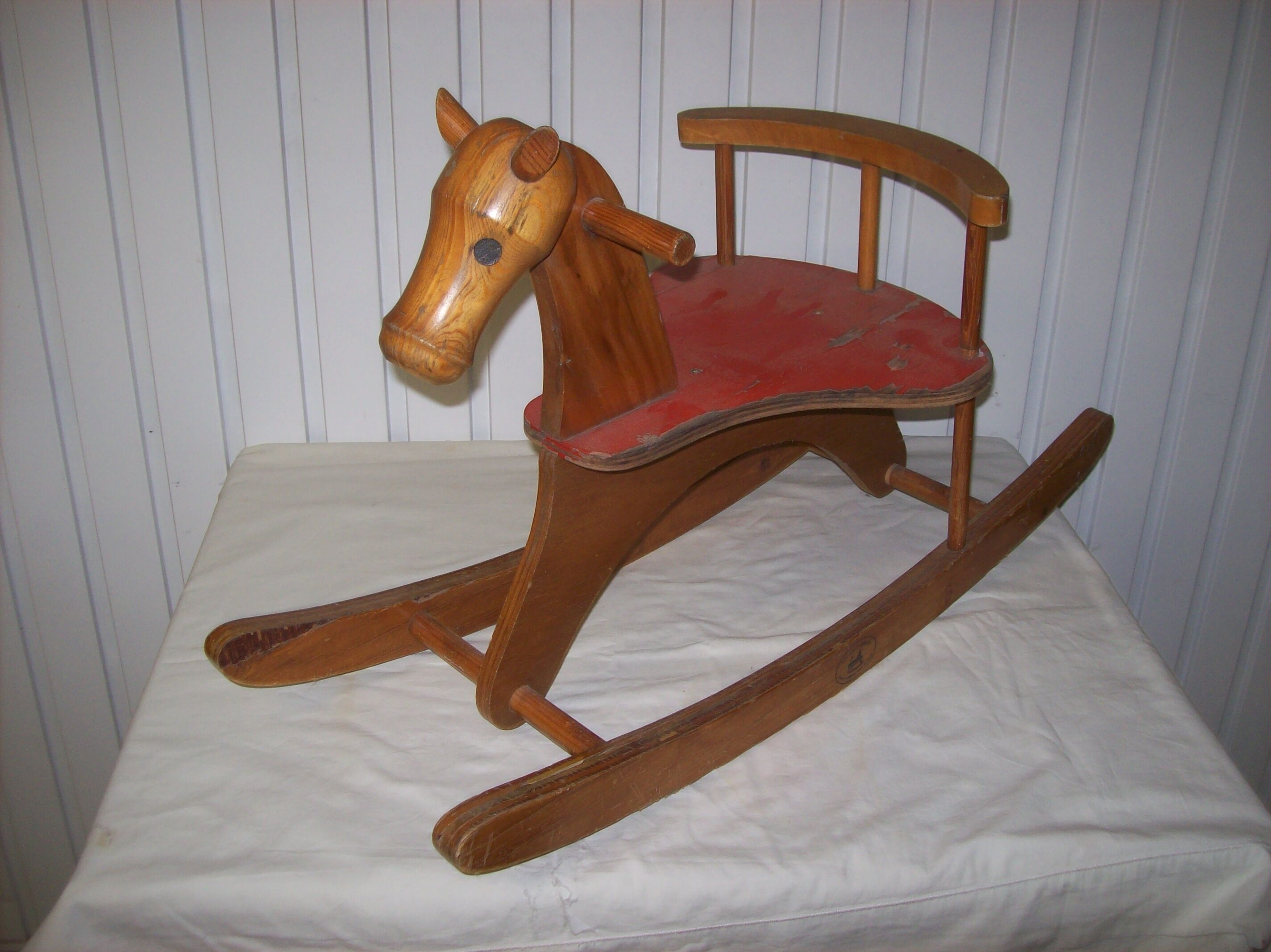 Wooden rocking horse