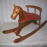 Wooden rocking horse