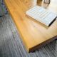 Square modernist table made of solid pine from the 1950s.