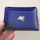Empty pocket cup Pegasus in blue and gold crystal - advertising Mobil