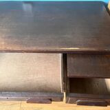 1940s accounting desk in oak and dark oak veneer