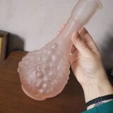 Pink frosted glass soliflore vase