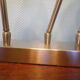 "Trio" table lamp, chromed metal, lampshades with tilting supports