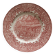 Royal Tudor Ware plate, burgundy red, 17th century England