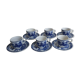 Blue Dutch landscape coffee service