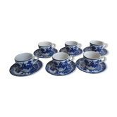 Blue Dutch landscape coffee service