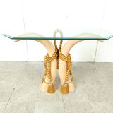 Table console vintage en fausse défense, 1980