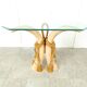 Vintage faux tusk console table, 1980s