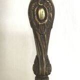 Old gilded bronze lamp base with Louis XV style rocaille decoration