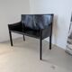 Italian designer leather bench, Enrico Pellizzoni