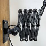 Black Industrial Bauhaus Scissor Wall Lamp from Kaiser Idell, 1930s