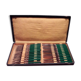 24-seat dessert box in green Bakelite