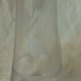 Engraved glass hyacinth vase heron decoration*
