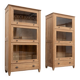 2 vitrines à abattants en chêne – XXe siècle