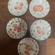 Set of 5 Sarreguemines dessert plates in vintage barbotine
