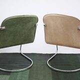 2 chaises vintage cantilever chrome