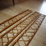 Wood and rattan secretary