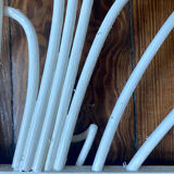 White rattan mirror