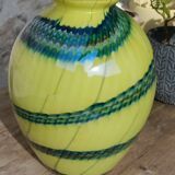 Vase en verre soufflé bicolore 70'