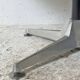 70's aluminum and white marble coffee table