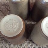 Series of 6 sandstone cups