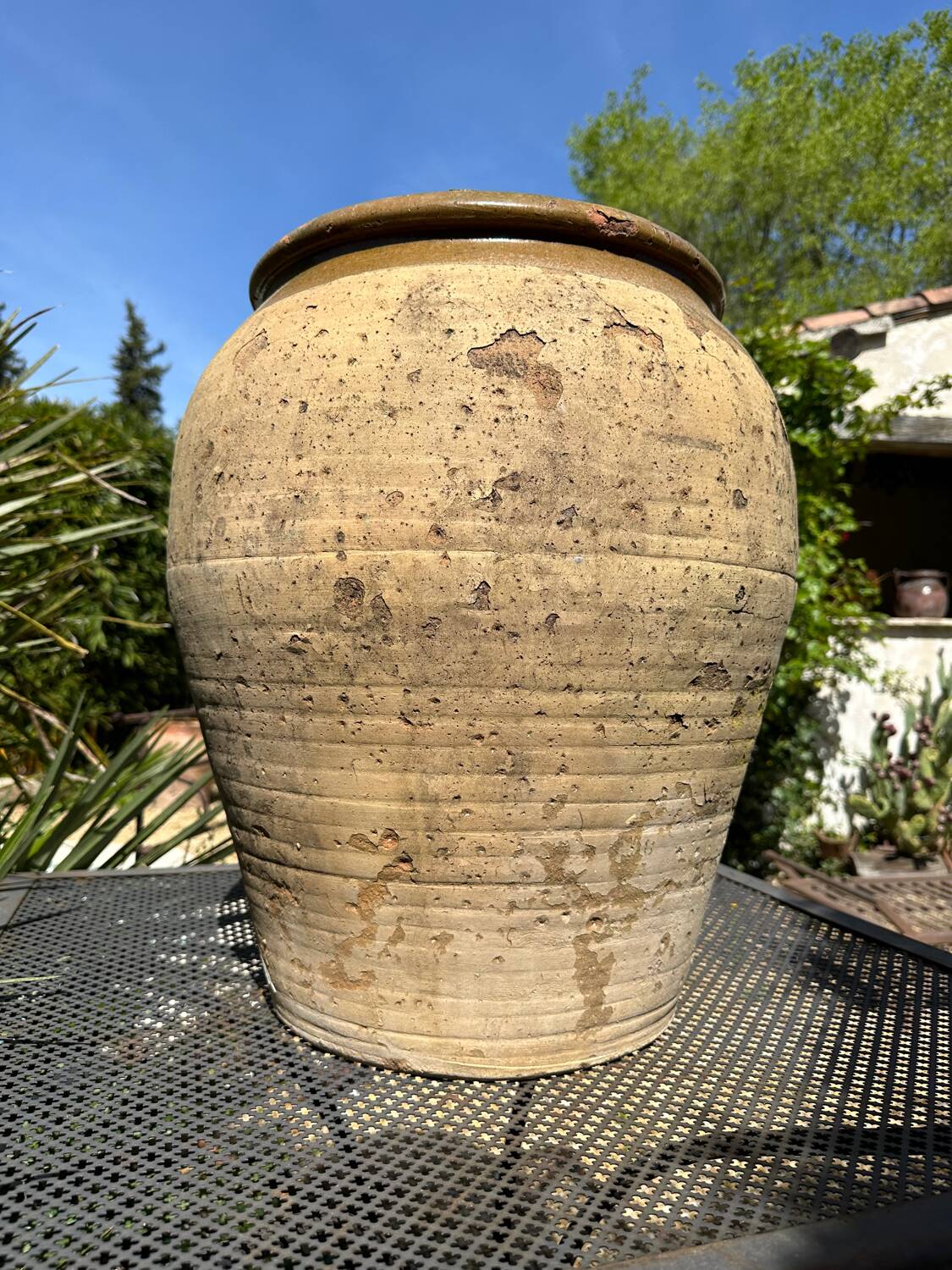 Terracotta pottery jar